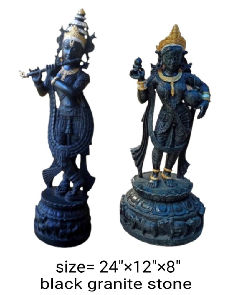 Ancient Artwork Of Konark Black Grenite Carving Of Lord Kirshna For Decoration Purpose