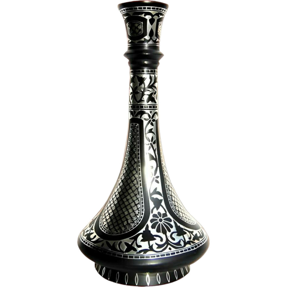 Black Metal Bidri Art Work Mahtabi Tarkashi Decorative Showpiece IV