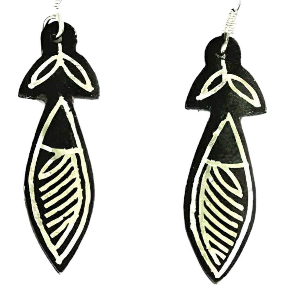 Handcrafted Bidriware Inlay Silver Earring For Girls