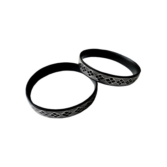 Handcrafted Bidriware Pure Silver Inlay Rhombus Kada for Women