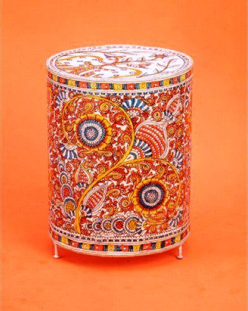 Andhra Pradesh Leather Puppetry Cylindrical Lamp Shade