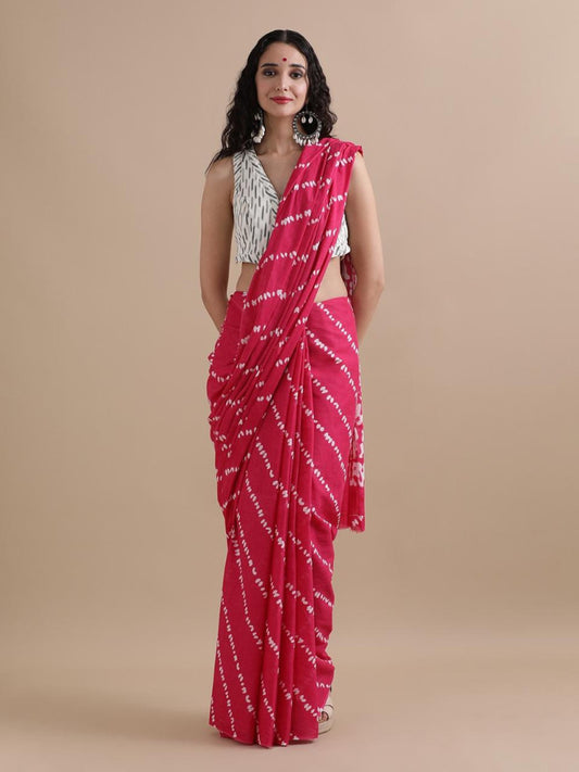 Bagru Block Print Cotton mulmul Saree Style 107
