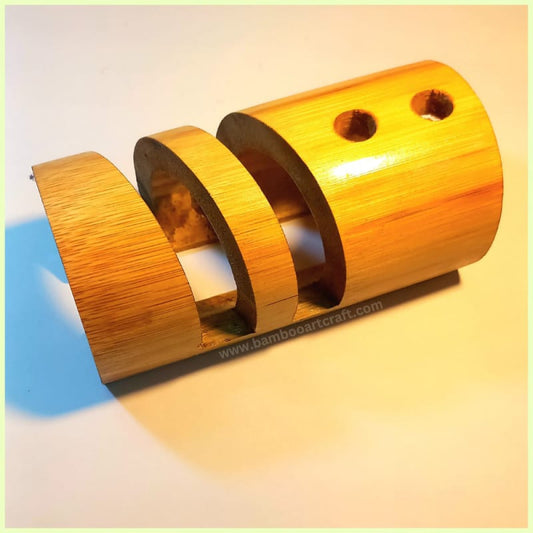 Bamboo Pen And Card Holder