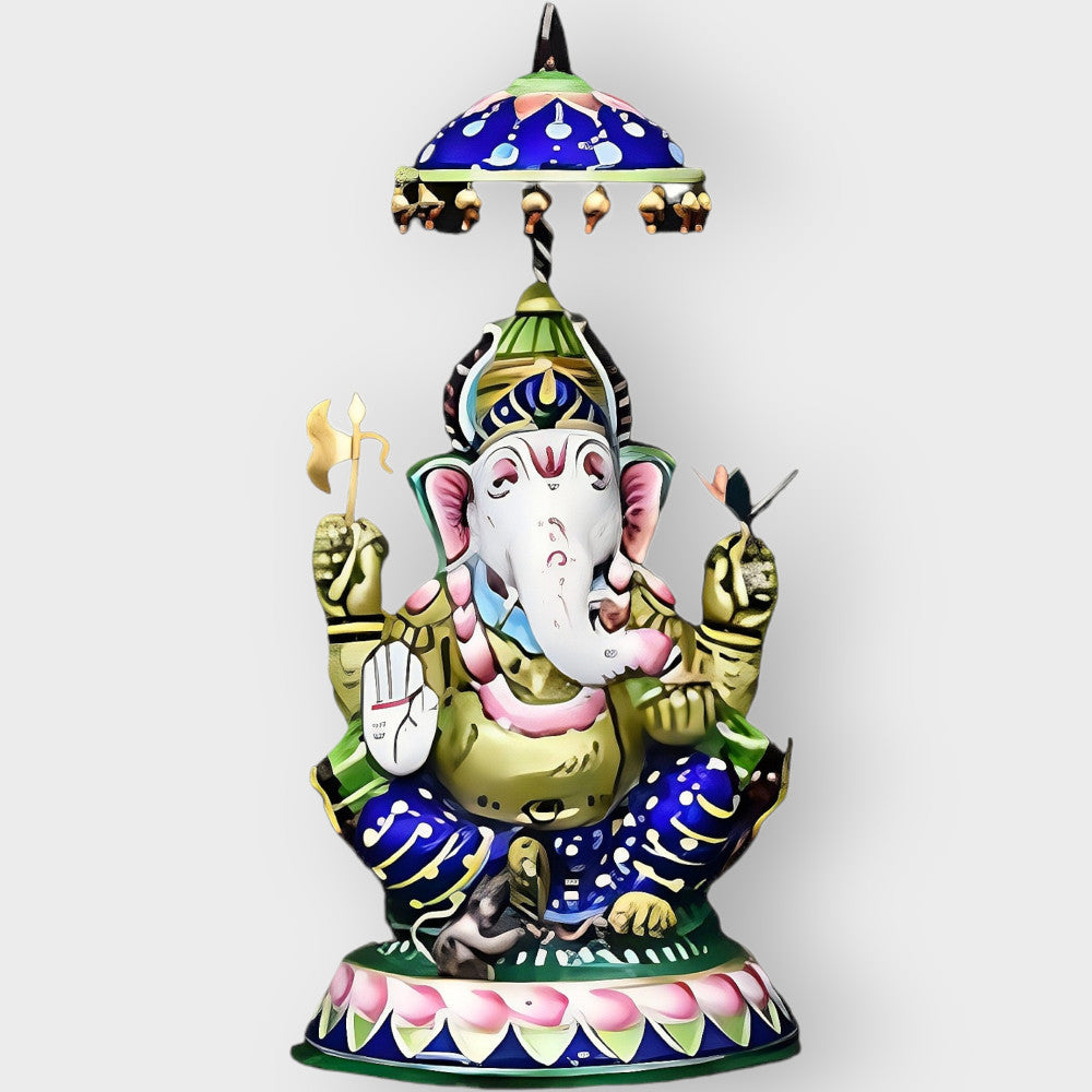 Banaras Gulabi Meenakari Craft Shree Ganesha