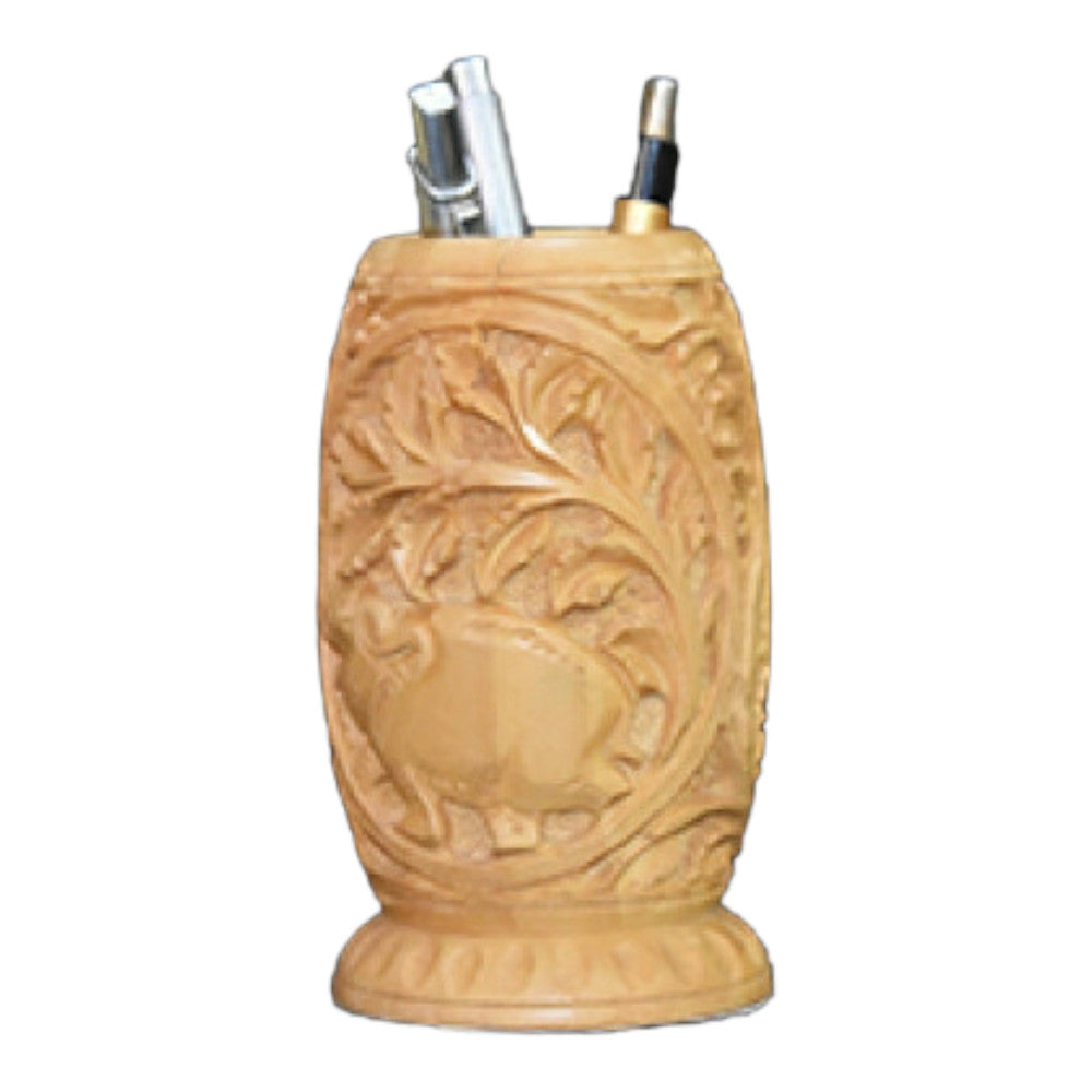 Banaras Wood Carving Kunda Model Pen Stand