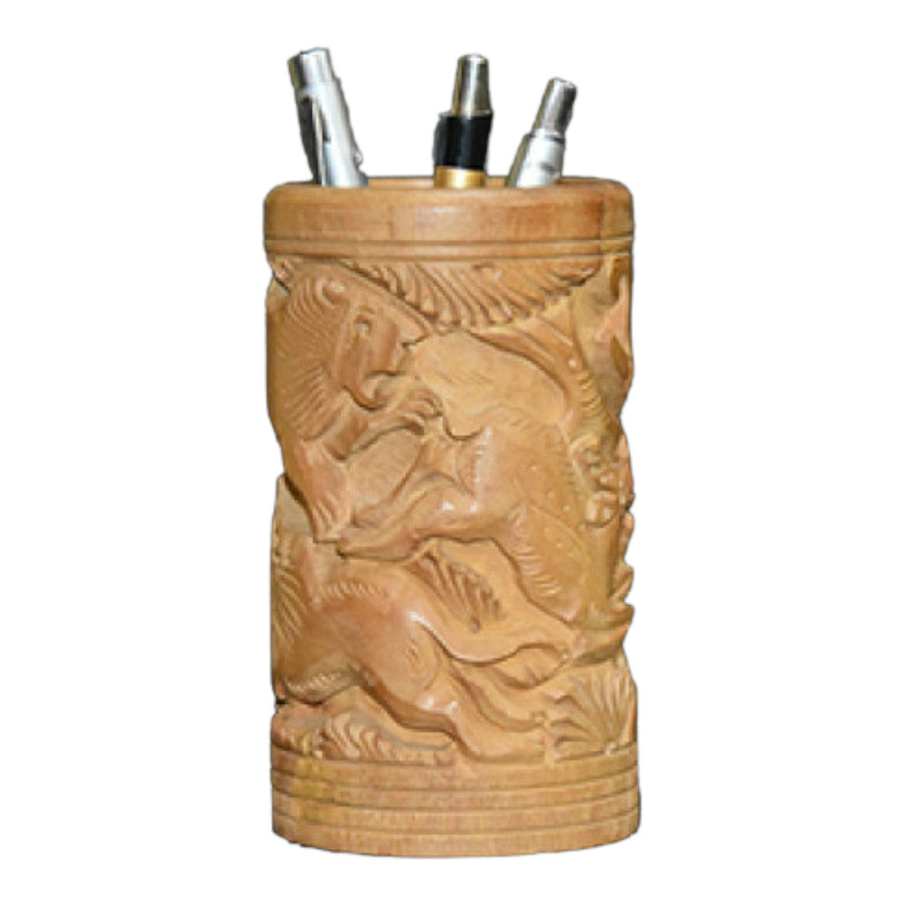 Banaras Wood Carving General Pen Stand