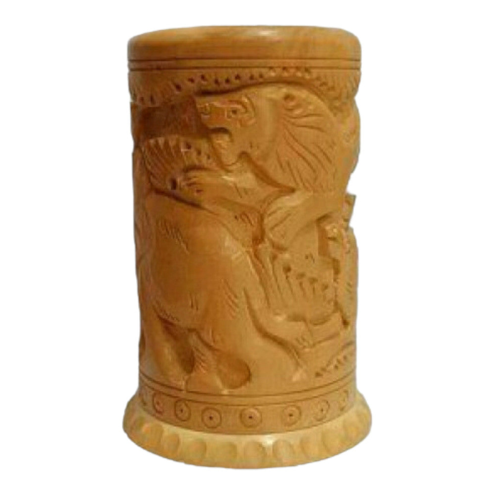 Handcarved Pen Stand Of Banaras Wood Carving