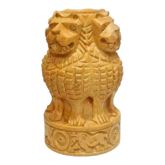 Handcarved Ashoka Pen Stand Of Banaras Wood Carving