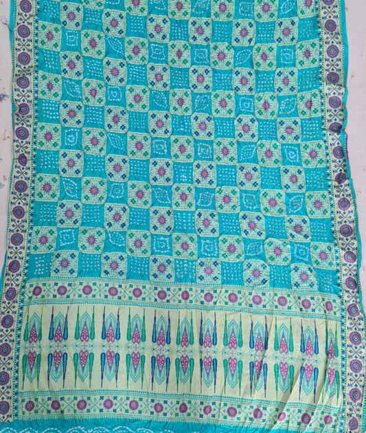 Banarasi Dupion Light Blue Silk Saree