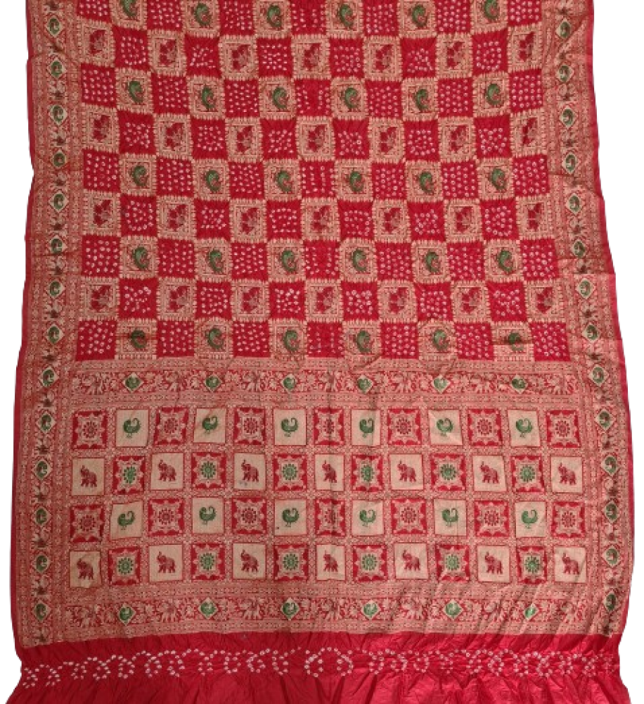 Banarasi Dupion Red Silk Saree