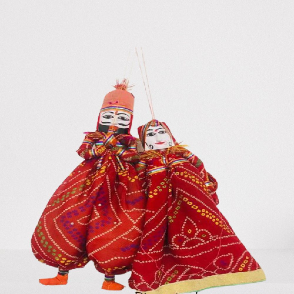 Bandhani Red Kathputhlis Of Rajasthan