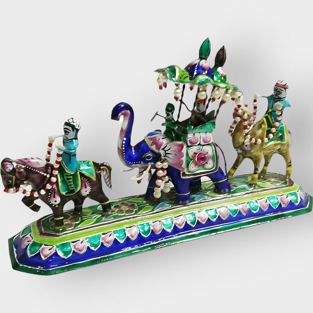 Baraath Set Banaras Gulabi Meenakari Art