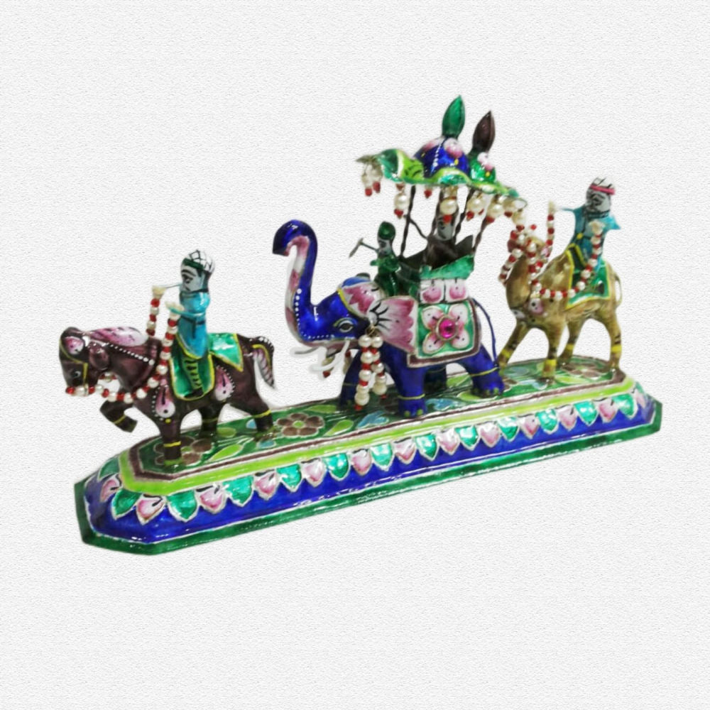 Baraath Set Banaras Gulabi Meenakari Art