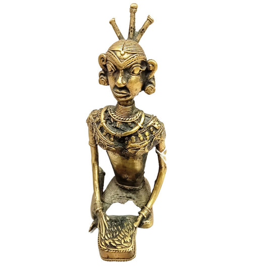 Bastar Male Metal Tribe Holding a Box