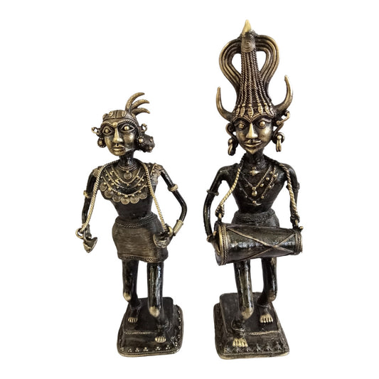 Bastar Metal Craft Pair Of Tribal People Style 9