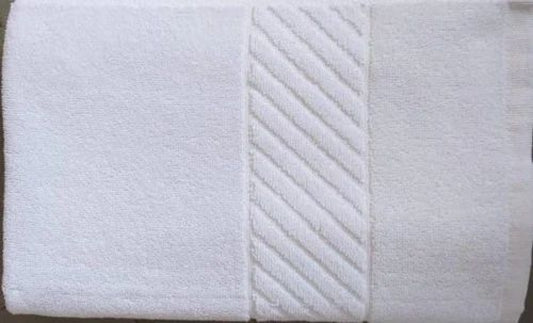 Bath Towel with Cross Line Border