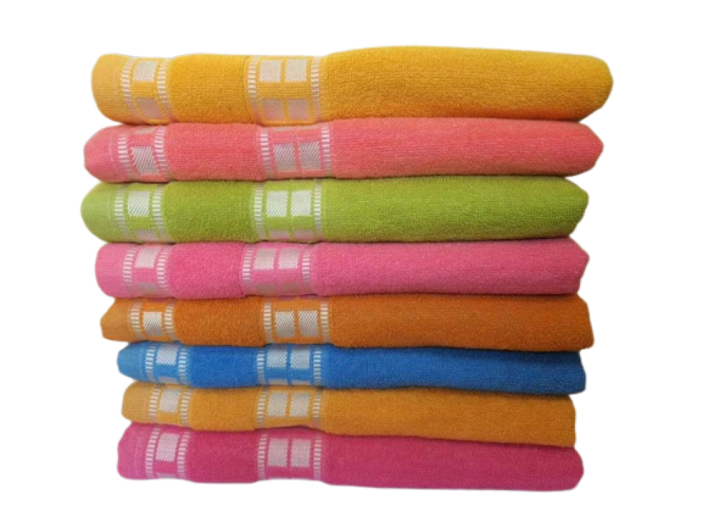 Bath Towel With Silver Border Set of 8