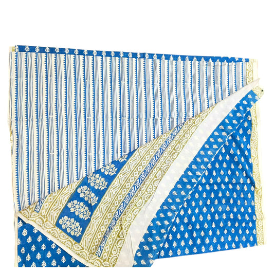 Beautiful Bagh Hand Block Print Floral Design Suit Materials