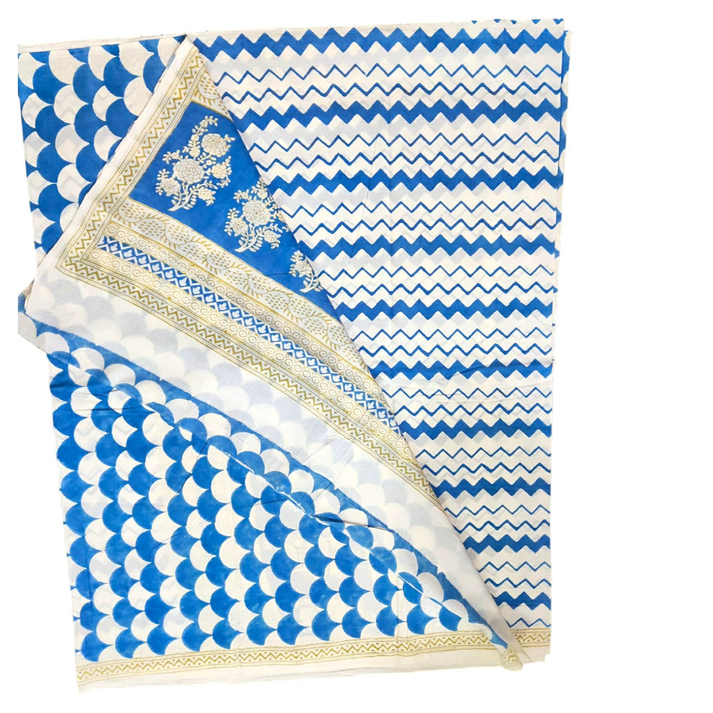 Beautiful Bagh Hand Block Print Floral Design Suit Materials Style03