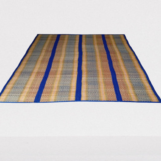 Beautiful Beige & Blue Madur Kathi Mat