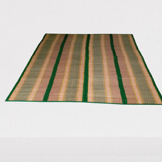 Beautiful Beige & Green Madur Kathi Mat