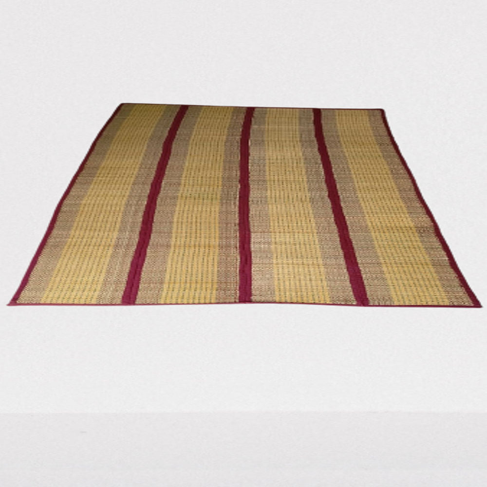 Beautiful Beige & Maroon Madur Kathi Mat