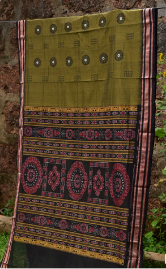 Beautiful Black & Green Saree