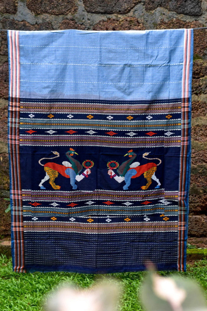 Beautiful Blue Dhalapathar Saree