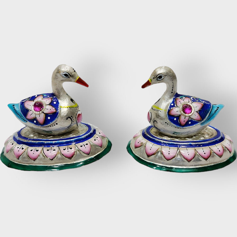 Beautiful Ducks Gulabi Meenakari Art