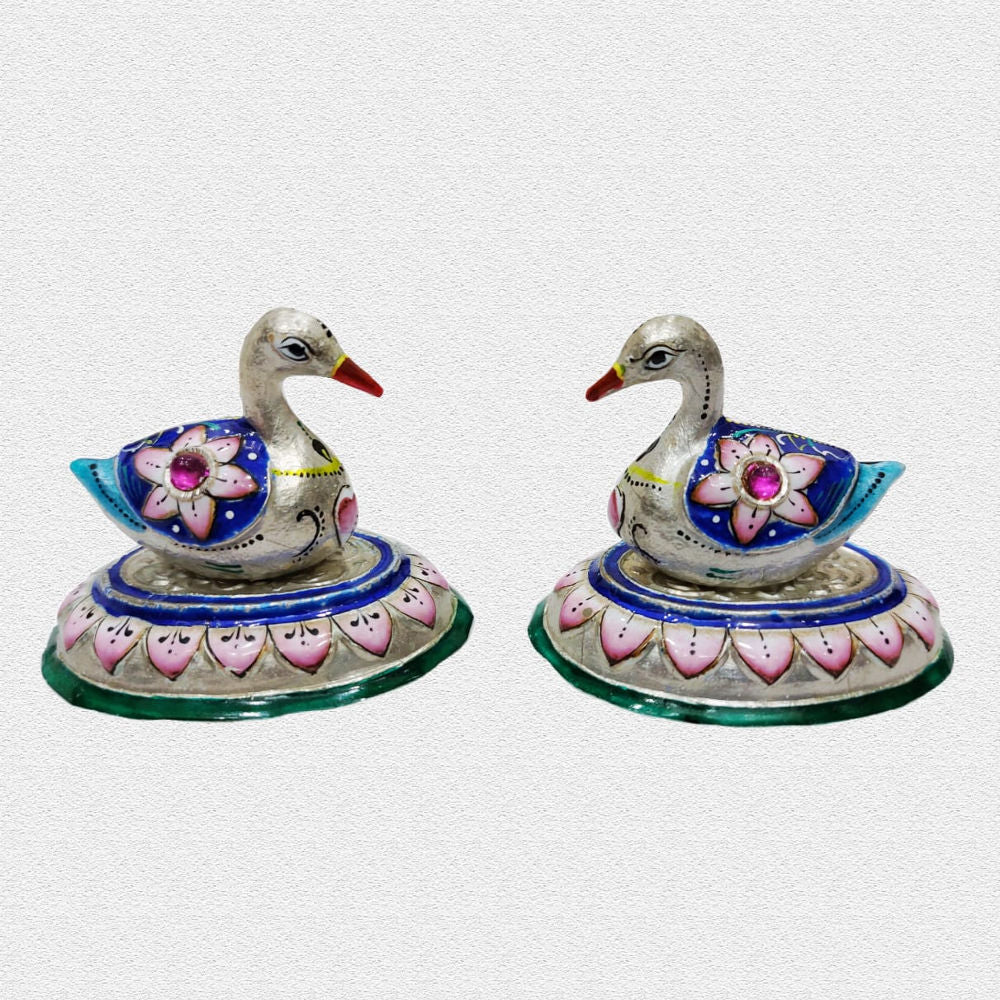 Beautiful Ducks Gulabi Meenakari Art