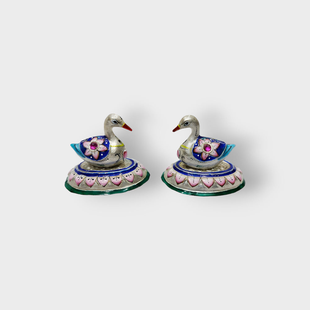 Beautiful Ducks Gulabi Meenakari Art