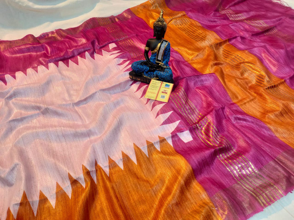 Beautiful Kosa Silk Saree Style 1