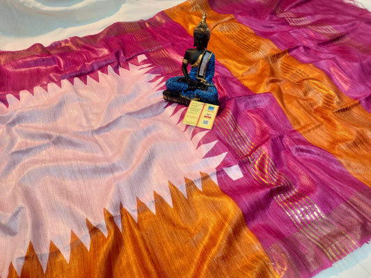 Beautiful Kosa Silk Saree Style 1