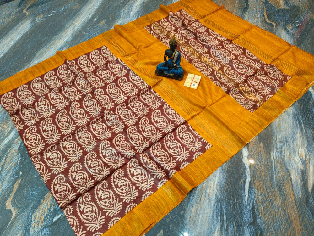 Beautiful Kosa Silk Saree Style 18