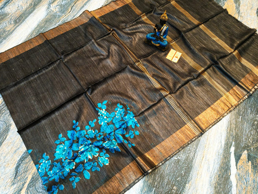 Beautiful Kosa Silk Saree Style 21