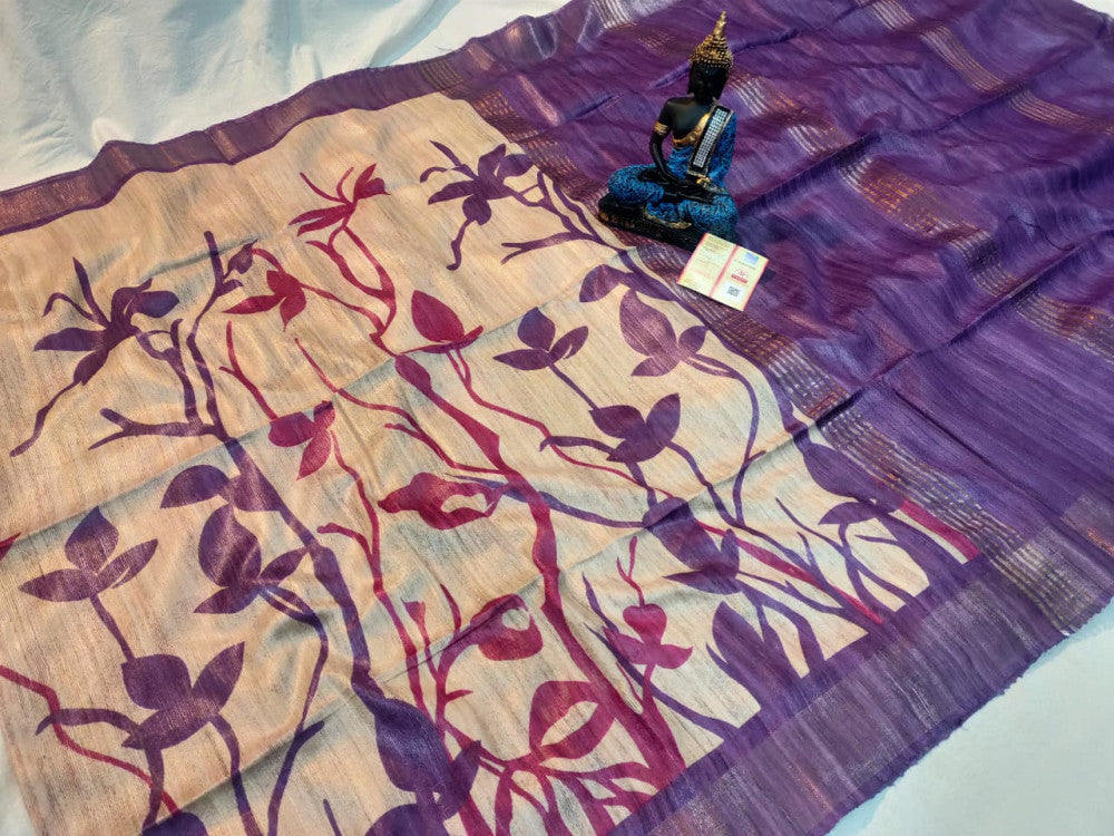 Beautiful Kosa Silk Saree Style 25