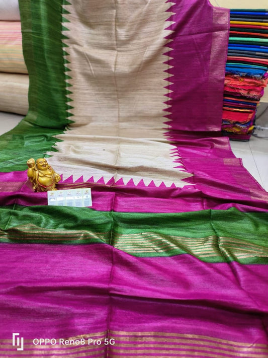 Beautiful Kosa Silk Saree Style 27