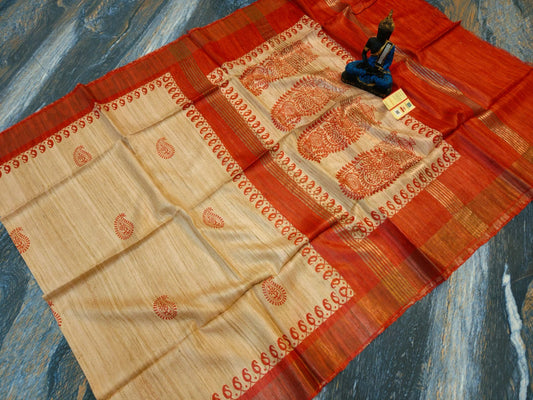 Beautiful Kosa Silk Saree Style 29