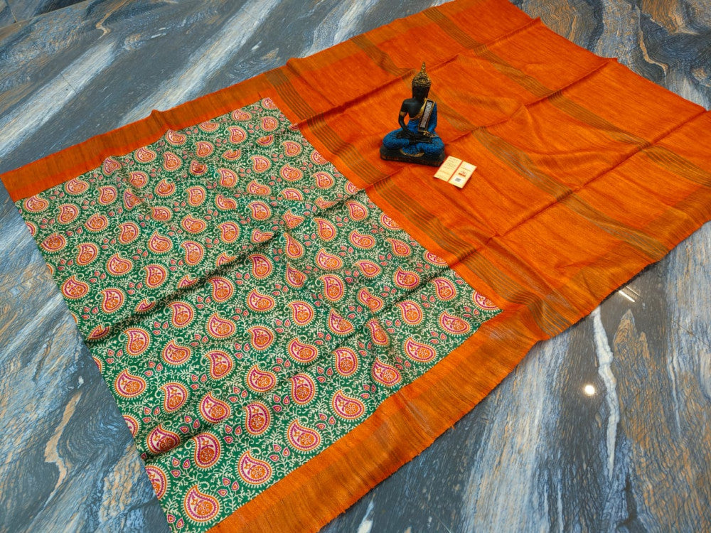 Beautiful Kosa Silk Saree Style 4