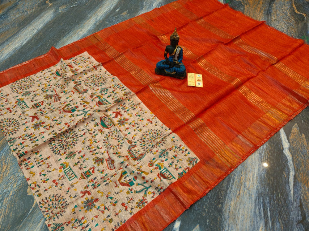 Beautiful Kosa Silk Saree Style 42