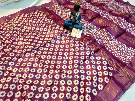 Beautiful Kosa Silk Saree Style 6