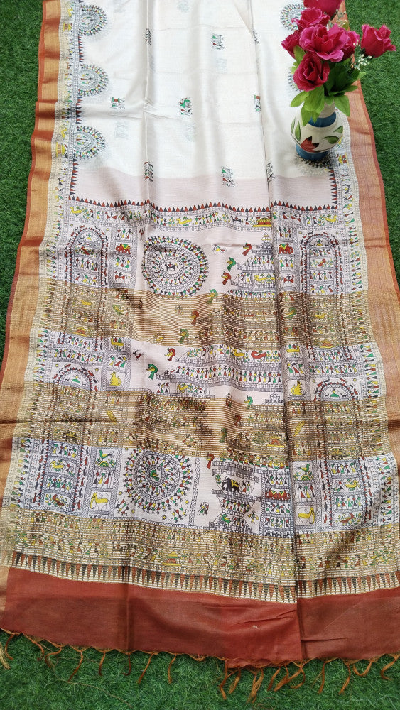 Beautiful Kosa Silk Saree Style 63