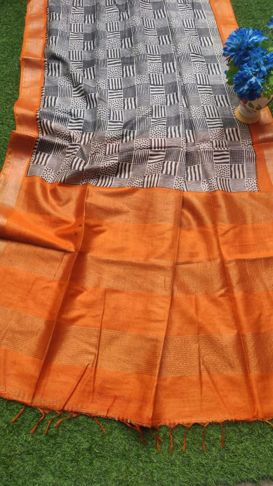 Beautiful Kosa Silk Saree Style 83