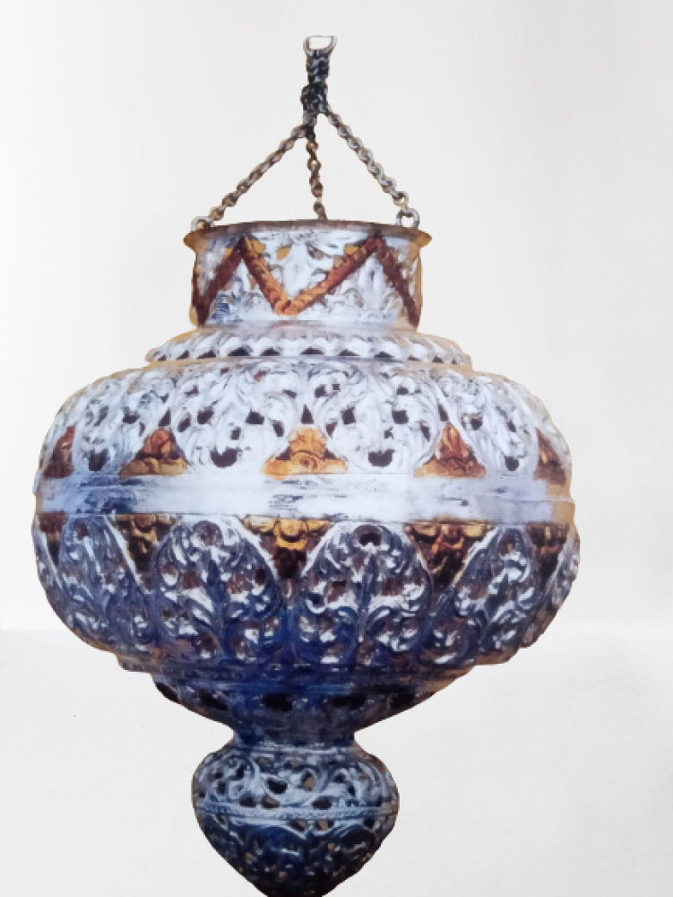 Beautiful Lamp Banaras Metal Repousse Craft