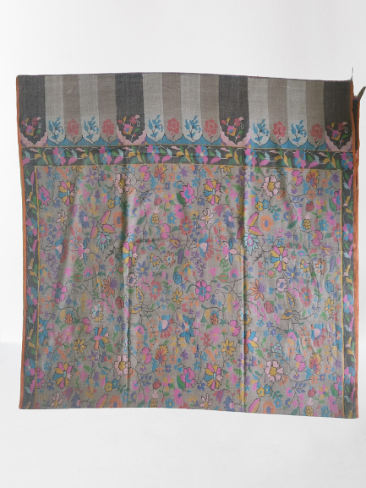 Beautiful Light Brown Multicolour Kani Shawl