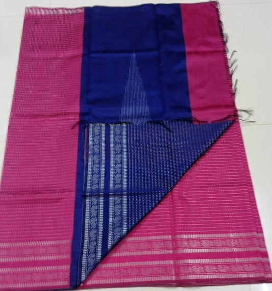 Beautiful Pink And Purple Champa Silk Saree
