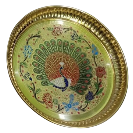 Beautiful Plate Golden Polish (12 Inch)