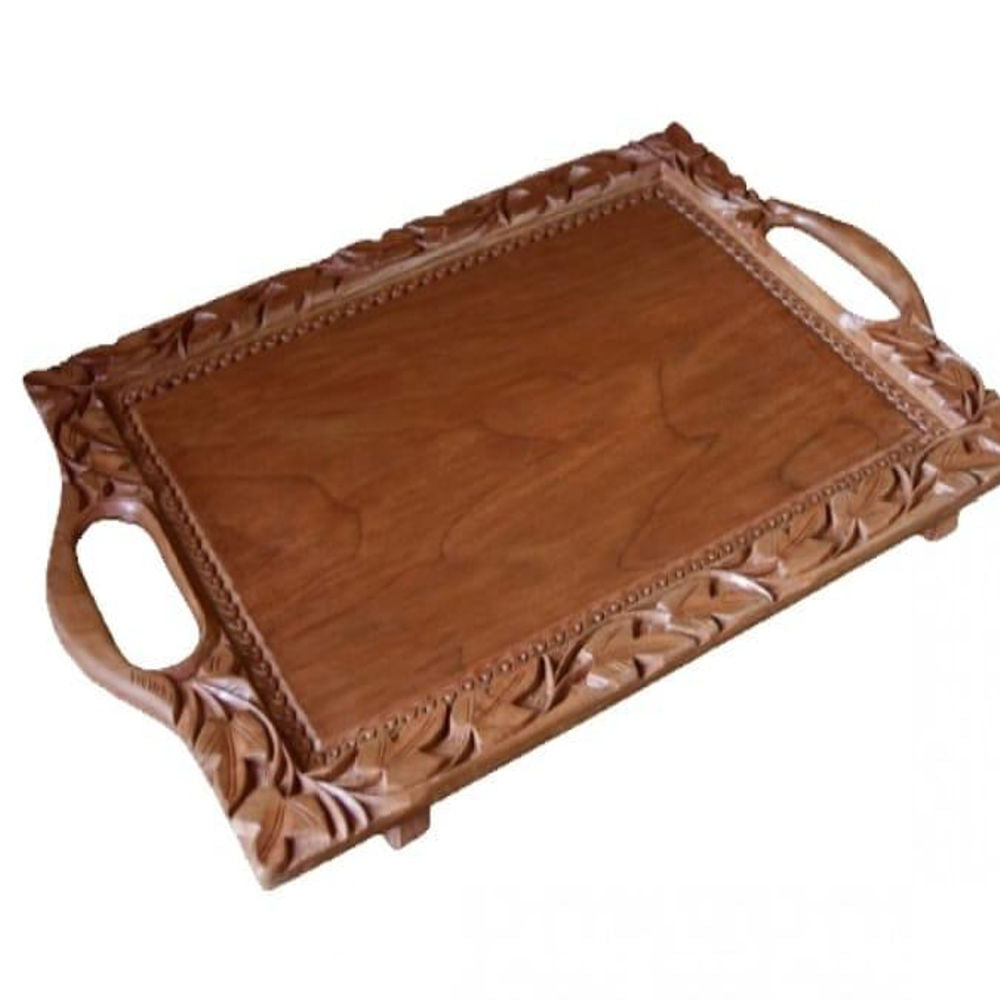 Beautiful Tray Kashmir Walnut Wood Carving