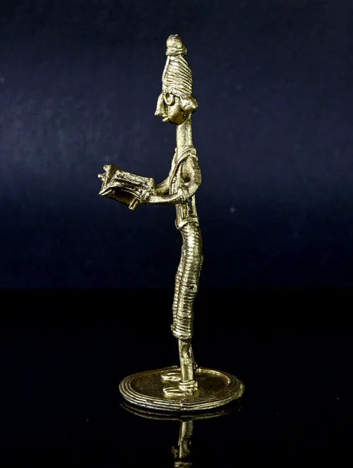 Bengal Dokra Adivasi Girl Reading Book