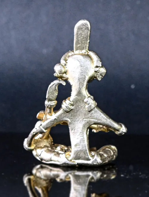 Bengal Dokra Adivasi Man Playing Banam Sitting